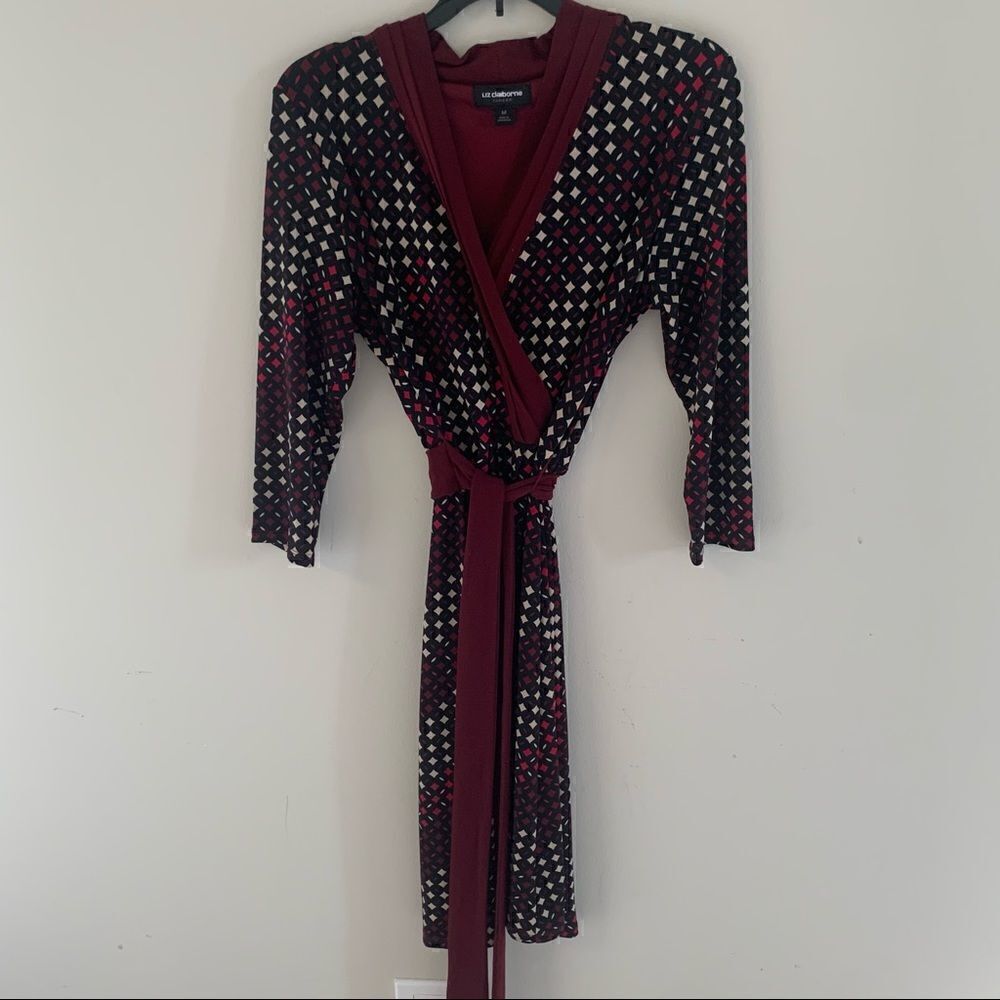 Liz Claiborne Faux Wrap Dress - M